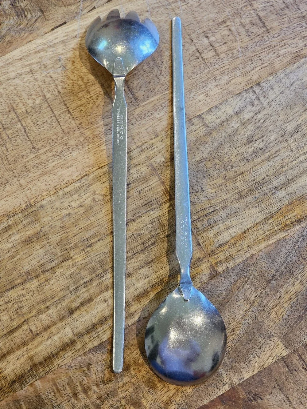 Vintage 60's/70's GEMCO Stainless Steel Salad Serving Set